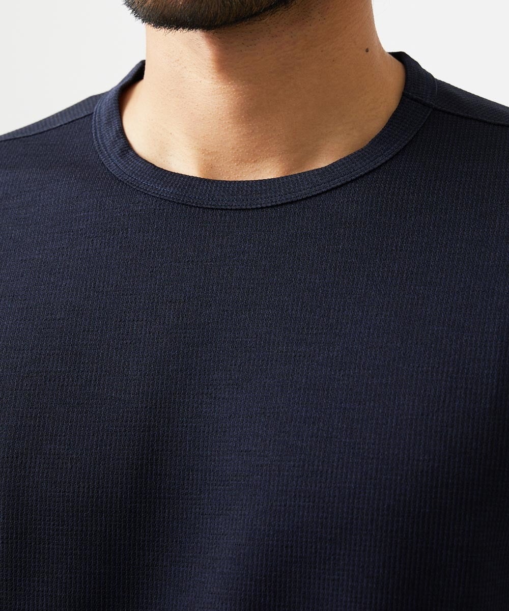 MNKGC64160 MICHEL KLEIN HOMME(ミッシェルクラン オム) 《日本製》七分袖カットソー ネイビー