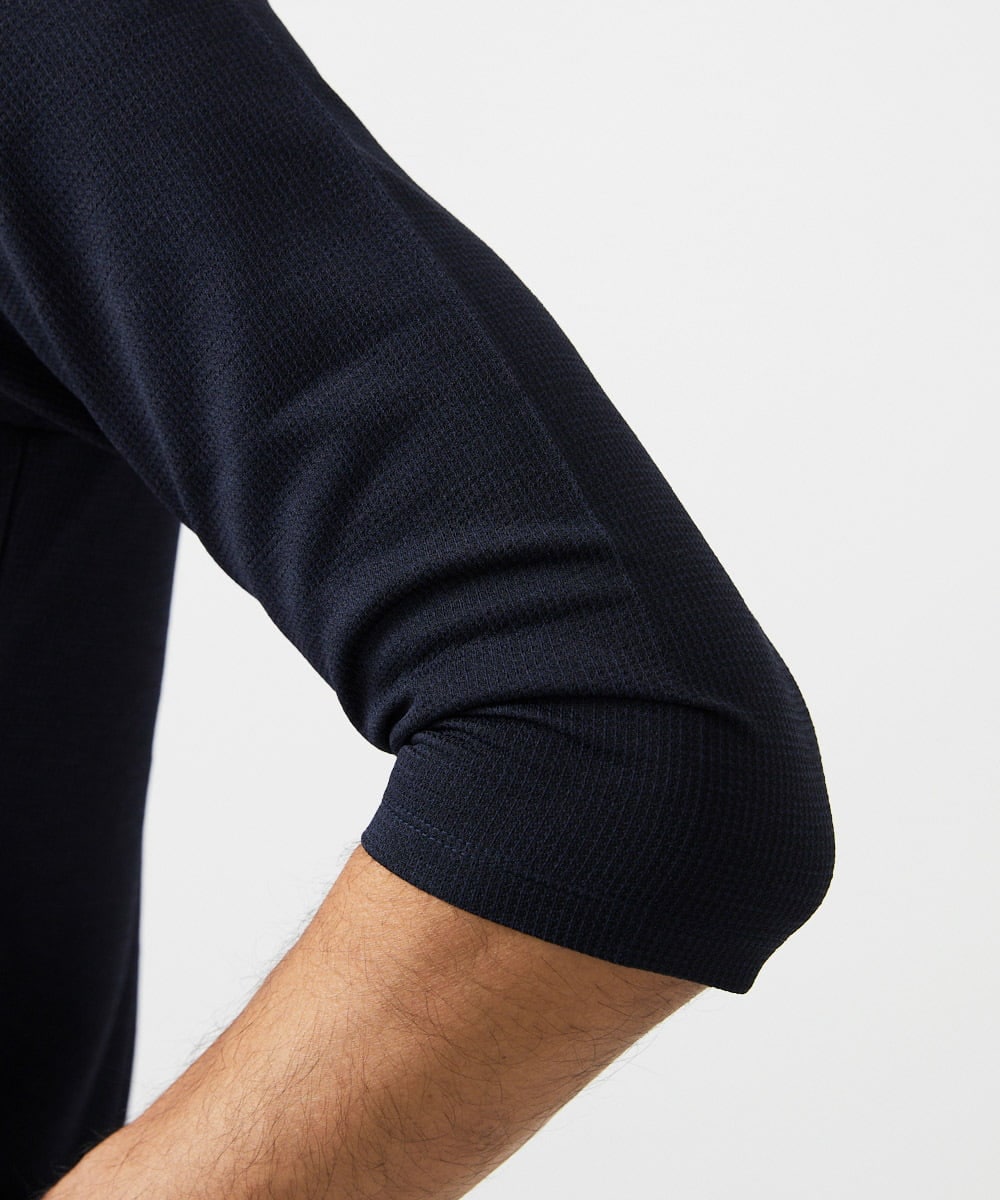 MNKGC64160 MICHEL KLEIN HOMME(ミッシェルクラン オム) 《日本製》七分袖カットソー ネイビー