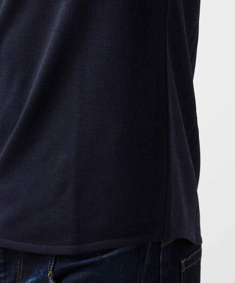 MNKGC64160 MICHEL KLEIN HOMME(ミッシェルクラン オム) 《日本製》七分袖カットソー ネイビー