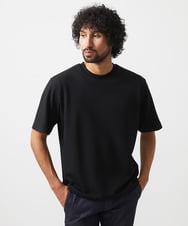 MNKGC68150 MICHEL KLEIN HOMME(ミッシェルクラン オム) ダブルフェイスクルーネック半袖カットソー セットアップ ブラック