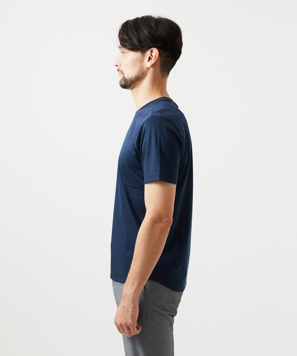 MNKGF53150 MICHEL KLEIN HOMME(ミッシェルクラン オム) クルーネック半袖カットソー ネイビー