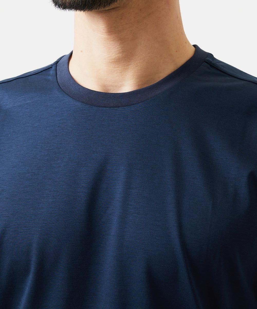 MNKGF53150 MICHEL KLEIN HOMME(ミッシェルクラン オム) クルーネック半袖カットソー ネイビー