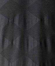 MNKGF54140 MICHEL KLEIN HOMME(ミッシェルクラン オム) アーガイル柄Vネック半袖カットソー ブラック