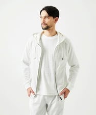 MNKGF58330 MICHEL KLEIN HOMME(ミッシェルクラン オム) 【セットアップ】ジャカードジップアップパーカー ホワイト