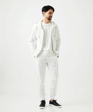 MNKGF58330 MICHEL KLEIN HOMME(ミッシェルクラン オム) 【セットアップ】ジャカードジップアップパーカー ホワイト