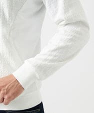 MNKGF58330 MICHEL KLEIN HOMME(ミッシェルクラン オム) 【セットアップ】ジャカードジップアップパーカー ホワイト