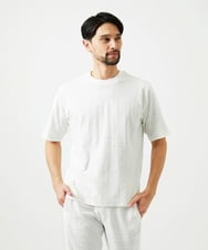 MNKGF59150 MICHEL KLEIN HOMME(ミッシェルクラン オム) 【セットアップ】ジャカードクルーネック半袖カットソー ホワイト