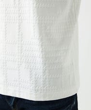 MNKGF59150 MICHEL KLEIN HOMME(ミッシェルクラン オム) 【セットアップ】ジャカードクルーネック半袖カットソー ホワイト