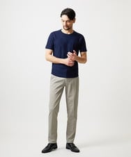 MNKGF61150 MICHEL KLEIN HOMME(ミッシェルクラン オム) 《日本製》スモーク柄クルーネック半袖カットソー ネイビー