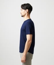 MNKGF61150 MICHEL KLEIN HOMME(ミッシェルクラン オム) 《日本製》スモーク柄クルーネック半袖カットソー ネイビー