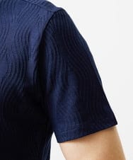 MNKGF61150 MICHEL KLEIN HOMME(ミッシェルクラン オム) 《日本製》スモーク柄クルーネック半袖カットソー ネイビー