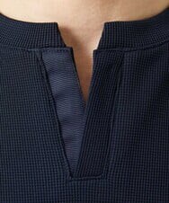 MNKGF64150 MICHEL KLEIN HOMME(ミッシェルクラン オム) 《日本製》キーネック半袖カットソー ネイビー