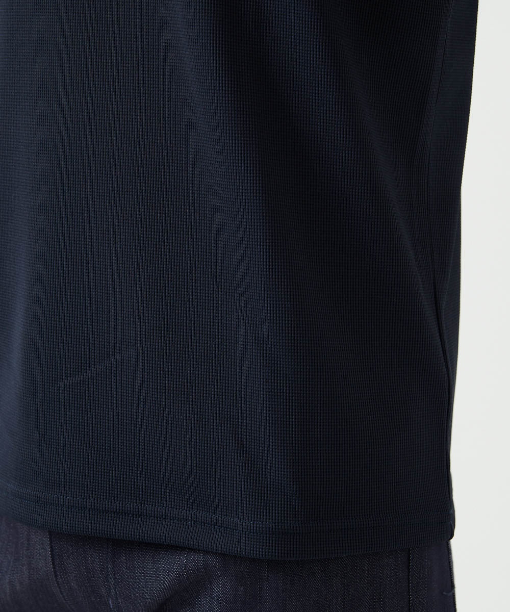 MNKGF64150 MICHEL KLEIN HOMME(ミッシェルクラン オム) 《日本製》キーネック半袖カットソー ネイビー