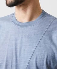 MNKGF71150 MICHEL KLEIN HOMME(ミッシェルクラン オム) 切り替えクルーネック半袖カットソー ライトブルー