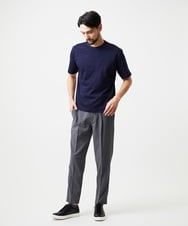 MNKGF71150 MICHEL KLEIN HOMME(ミッシェルクラン オム) 切り替えクルーネック半袖カットソー ネイビー