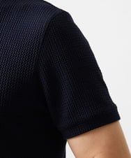 MNKGF76170 MICHEL KLEIN HOMME(ミッシェルクラン オム) キーネックウェーブ半袖カットソー ネイビー