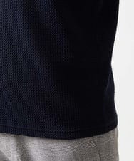 MNKGF76170 MICHEL KLEIN HOMME(ミッシェルクラン オム) キーネックウェーブ半袖カットソー ネイビー