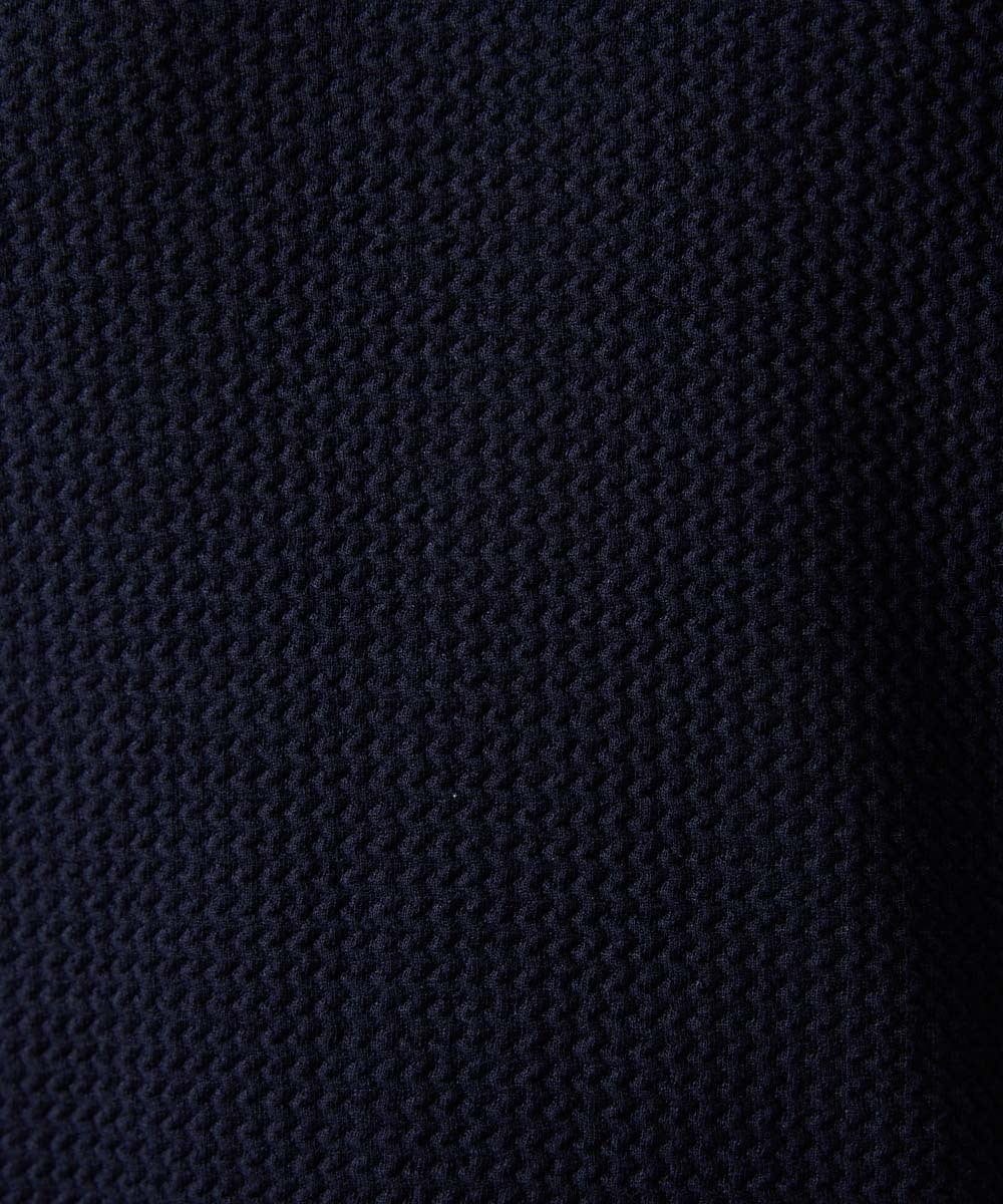 MNKGF76170 MICHEL KLEIN HOMME(ミッシェルクラン オム) キーネックウェーブ半袖カットソー ネイビー