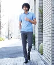 MNKGP22130 MICHEL KLEIN HOMME(ミッシェルクラン オム) オリジナル柄ポロシャツ ブルー