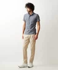MNKGP22130 MICHEL KLEIN HOMME(ミッシェルクラン オム) オリジナル柄ポロシャツ ネイビー