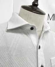 MNKGP23130 MICHEL KLEIN HOMME(ミッシェルクラン オム) オリジナル柄ポロシャツ ホワイト(90)
