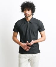 MNKGS02130 MICHEL KLEIN HOMME(ミッシェルクラン オム) 幾何柄ポロシャツ ダークグレー(93)