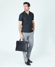 MNKGS02130 MICHEL KLEIN HOMME(ミッシェルクラン オム) 幾何柄ポロシャツ ダークグレー(93)