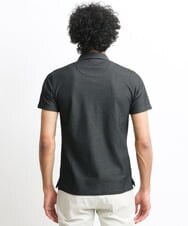 MNKGS02130 MICHEL KLEIN HOMME(ミッシェルクラン オム) 幾何柄ポロシャツ ダークグレー(93)