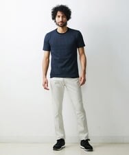 MNKGS13110 MICHEL KLEIN HOMME(ミッシェルクラン オム) 《日本製》ボタニカル柄半袖カットソー ブルー(56)
