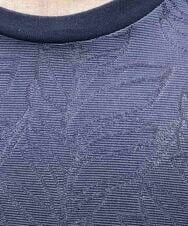 MNKGS13110 MICHEL KLEIN HOMME(ミッシェルクラン オム) 《日本製》ボタニカル柄半袖カットソー ブルー(56)