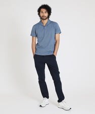 MNKGS20130 MICHEL KLEIN HOMME(ミッシェルクラン オム) 《日本製》スキッパー衿ポロシャツ ライトブルー(50)