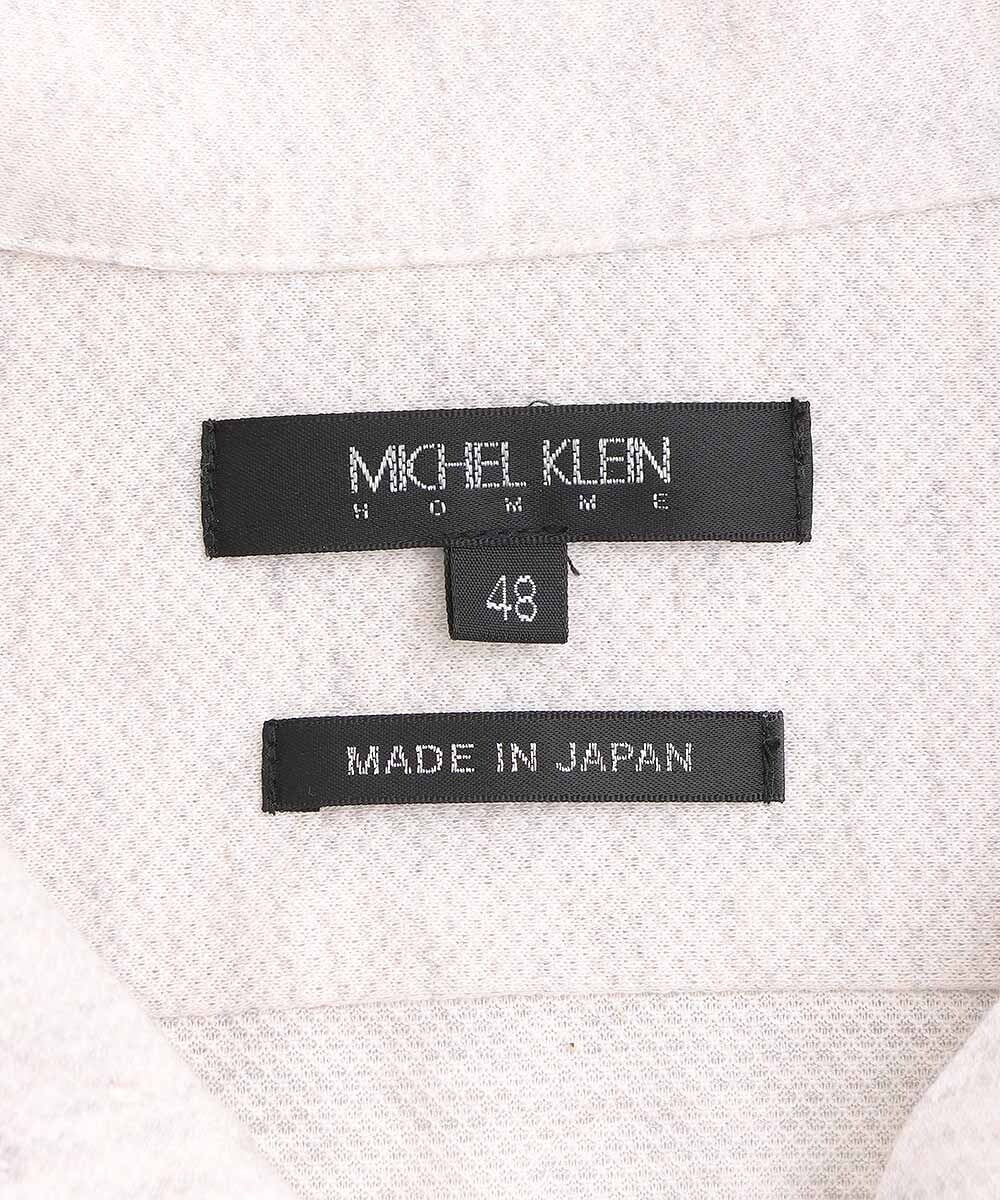 MNKGS20130 MICHEL KLEIN HOMME(ミッシェルクラン オム) 《日本製》スキッパー衿ポロシャツ アイボリー(80)