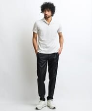 MNKGS20130 MICHEL KLEIN HOMME(ミッシェルクラン オム) 《日本製》スキッパー衿ポロシャツ アイボリー(80)
