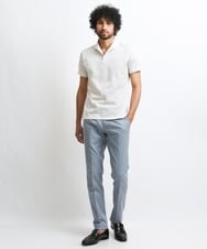 MNKGS20130 MICHEL KLEIN HOMME(ミッシェルクラン オム) 《日本製》スキッパー衿ポロシャツ アイボリー(80)