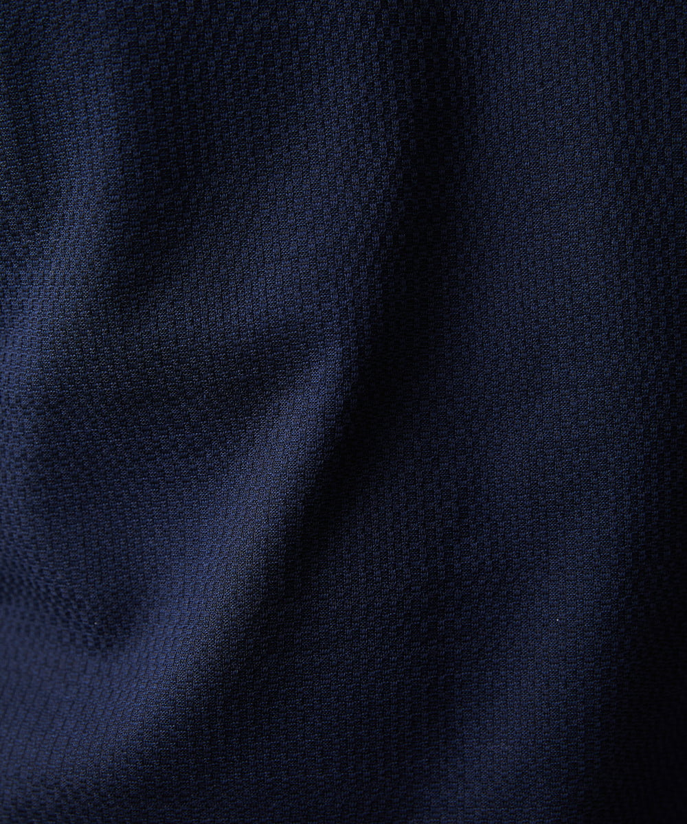 MNKGS21150 MICHEL KLEIN HOMME(ミッシェルクラン オム) 【2023年モデル】《日本製》格子柄リンクス半袖ポロシャツ ネイビー(56)