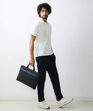 MNKGS23150 MICHEL KLEIN HOMME(ミッシェルクラン オム) 《日本製》ボタニカル柄ポロシャツ ホワイト