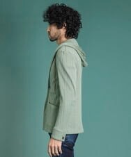 MNKGS31250 MICHEL KLEIN HOMME(ミッシェルクラン オム) プリーツパーカー カーキ(36)
