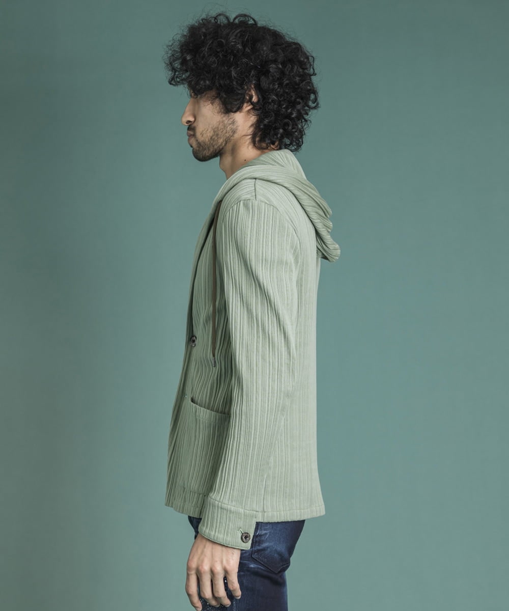 MNKGS31250 MICHEL KLEIN HOMME(ミッシェルクラン オム) プリーツパーカー カーキ(36)