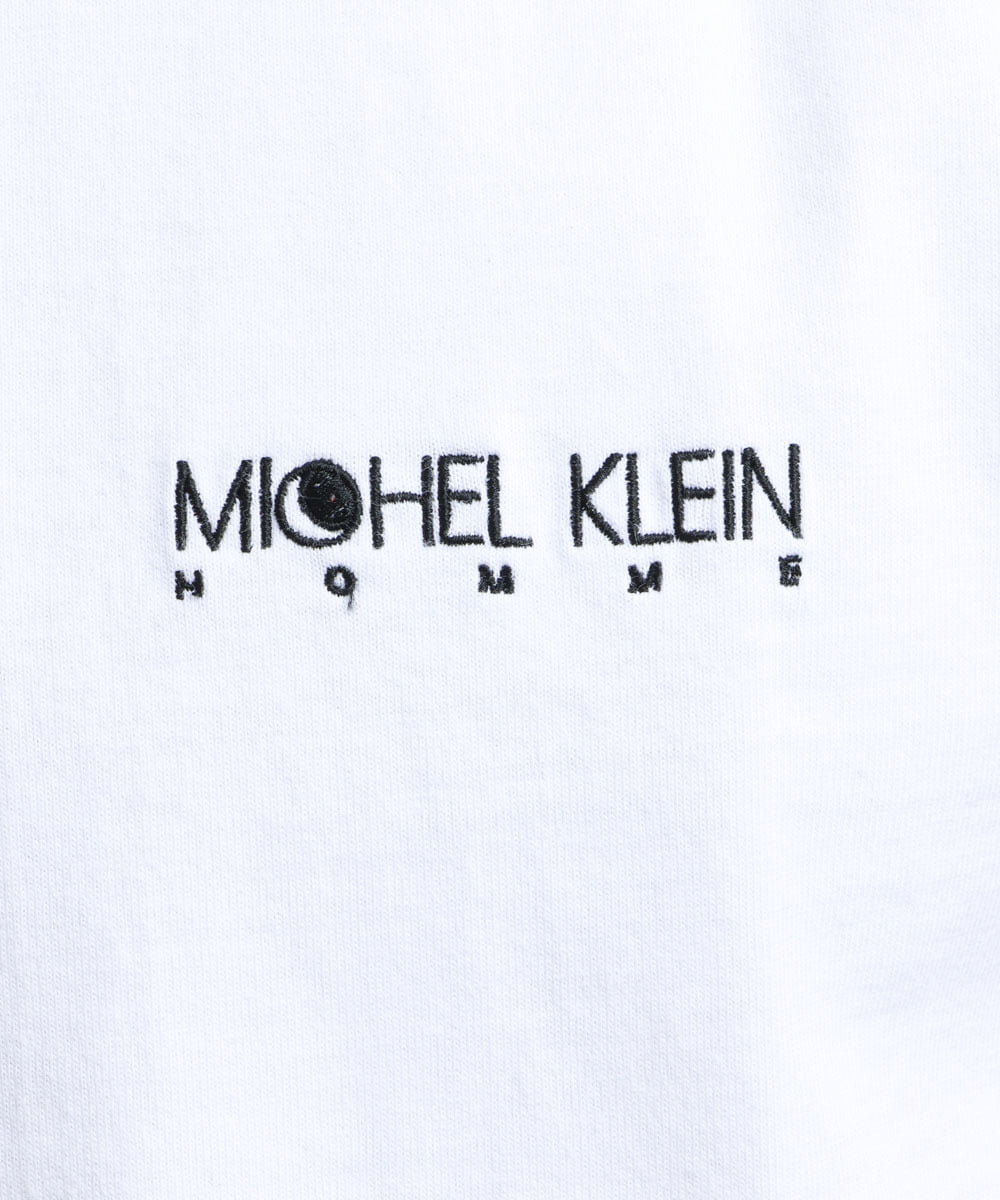 MNKGS70113 MICHEL KLEIN HOMME(ミッシェルクラン オム) 『レッドカップキャンペーン』ロゴ刺繍カットソー ホワイト(90)