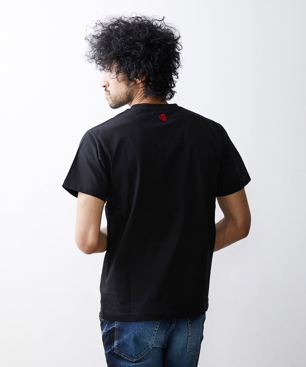 MNKGS70113 MICHEL KLEIN HOMME(ミッシェルクラン オム) 『レッドカップキャンペーン』ロゴ刺繍カットソー ブラック(94)
