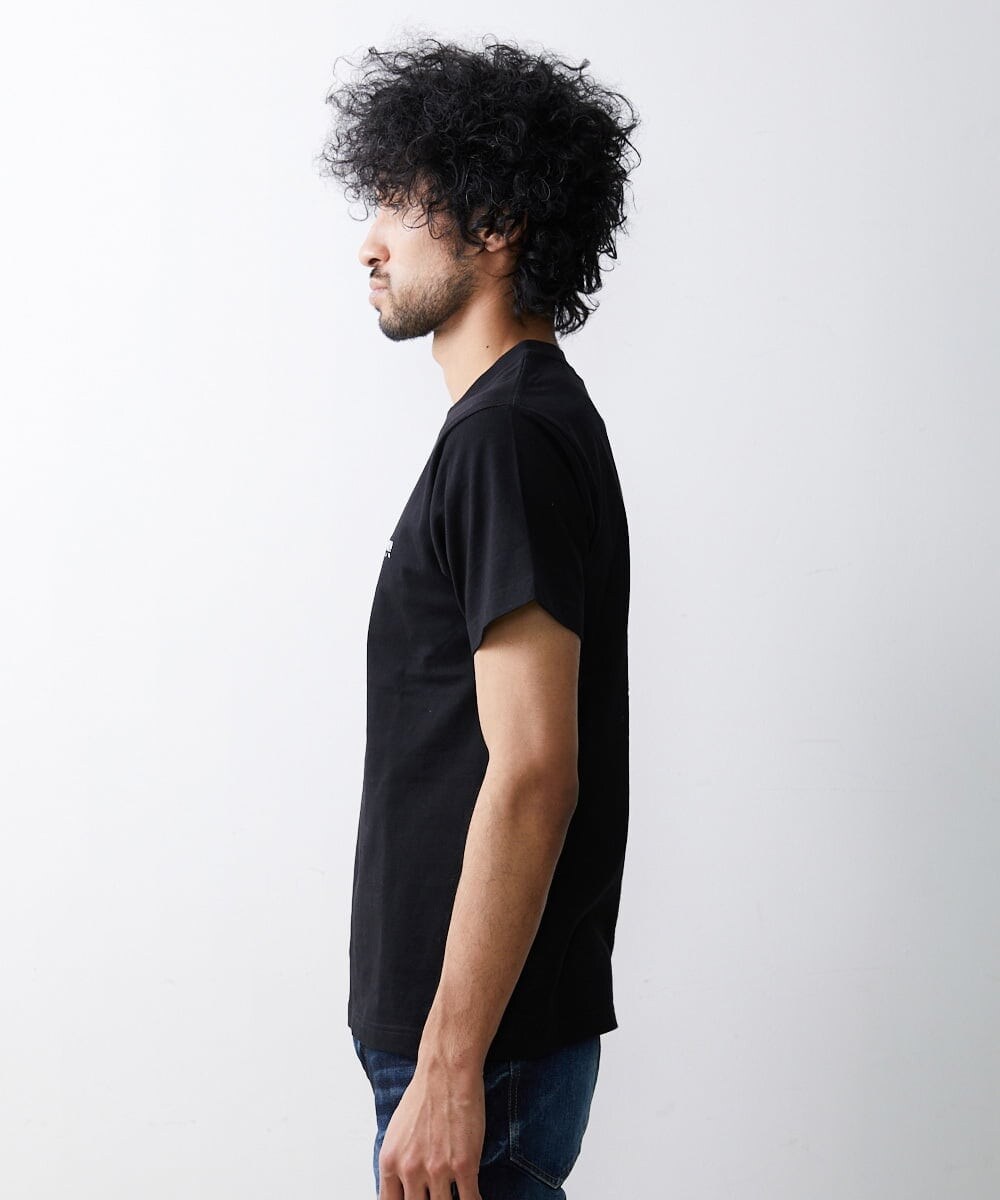 MNKGS70113 MICHEL KLEIN HOMME(ミッシェルクラン オム) 『レッドカップキャンペーン』ロゴ刺繍カットソー ブラック(94)