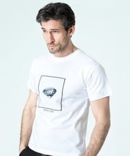 MNKGS71123 MICHEL KLEIN HOMME(ミッシェルクラン オム) 『レッドカップキャンペーン』プリントカットソー ホワイト(90)