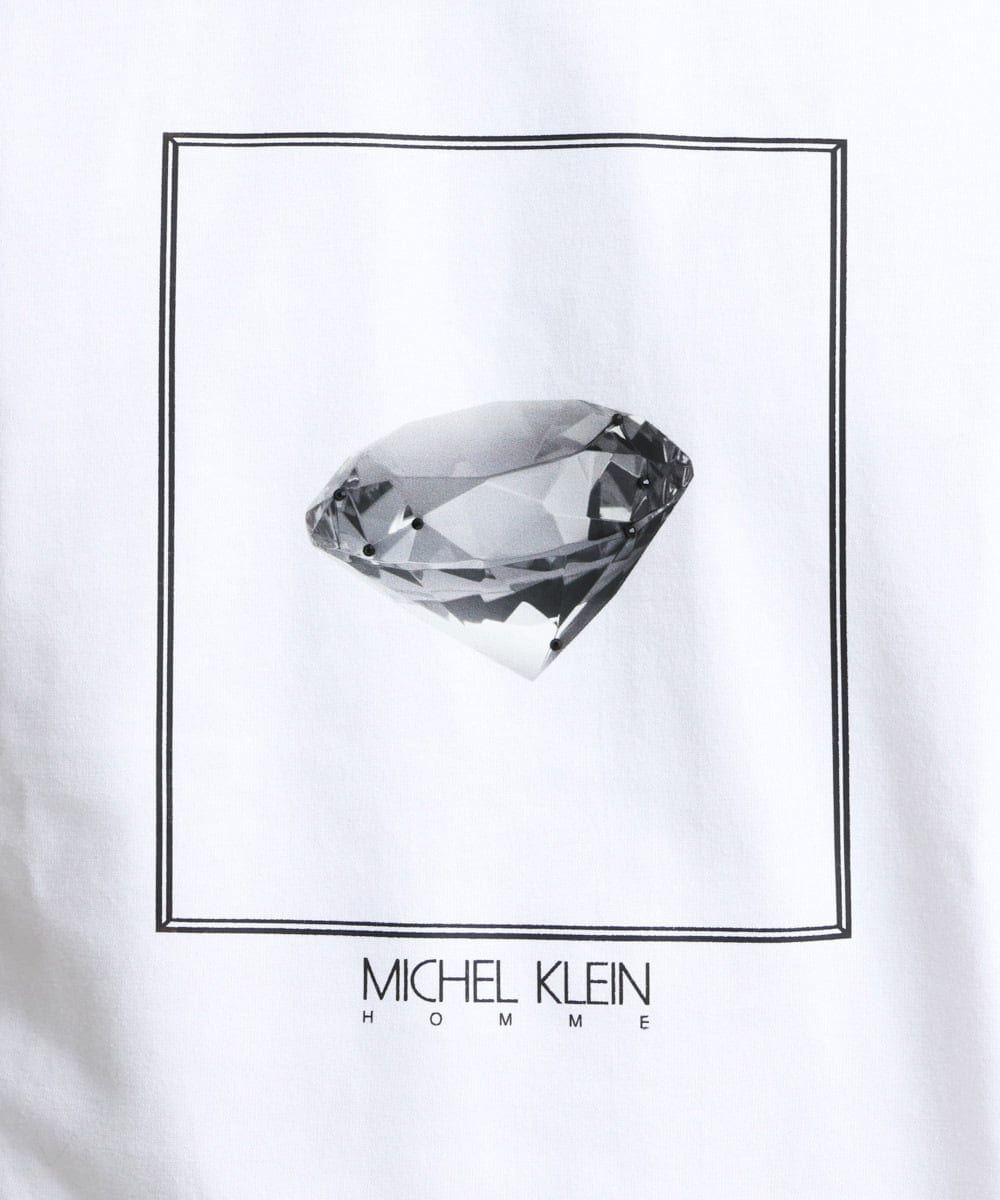 MNKGS71123 MICHEL KLEIN HOMME(ミッシェルクラン オム) 『レッドカップキャンペーン』プリントカットソー ホワイト