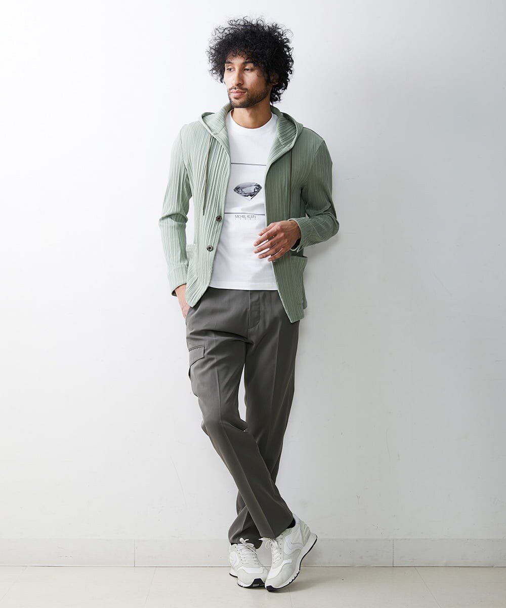 MNKGS71123 MICHEL KLEIN HOMME(ミッシェルクラン オム) 『レッドカップキャンペーン』プリントカットソー ホワイト