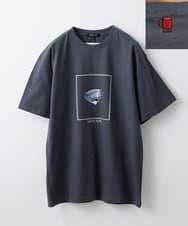 MNKGS71123 MICHEL KLEIN HOMME(ミッシェルクラン オム) 『レッドカップキャンペーン』プリントカットソー ダークグレー