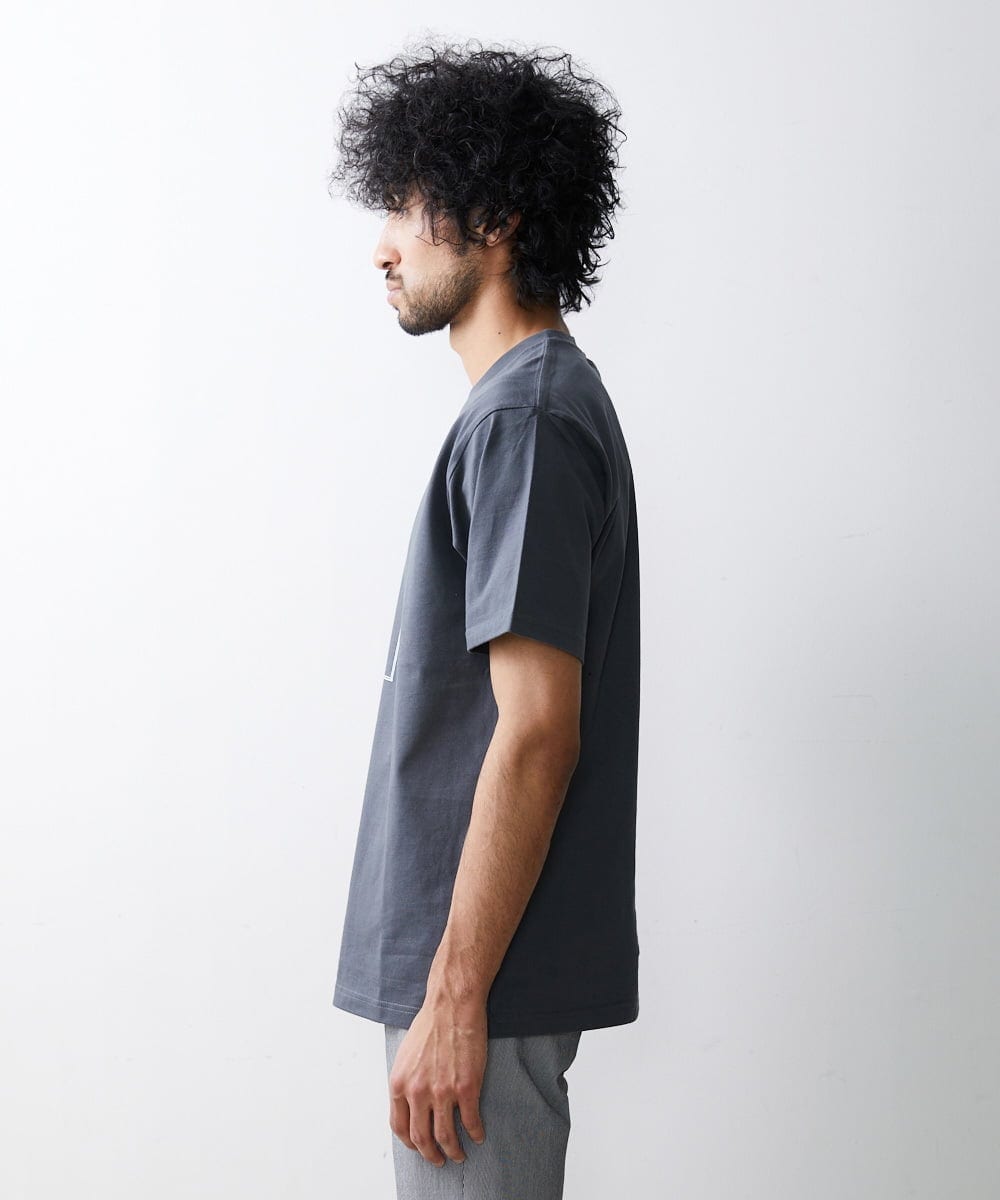 MNKGS71123 MICHEL KLEIN HOMME(ミッシェルクラン オム) 『レッドカップキャンペーン』プリントカットソー ダークグレー