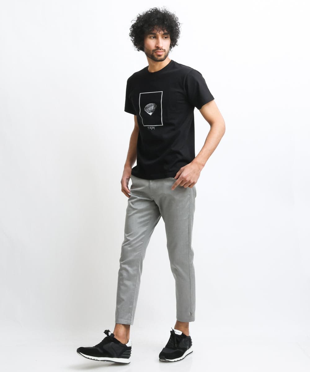 MNKGS71123 MICHEL KLEIN HOMME(ミッシェルクラン オム) 『レッドカップキャンペーン』プリントカットソー ブラック