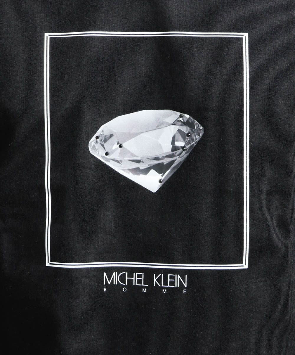 MNKGS71123 MICHEL KLEIN HOMME(ミッシェルクラン オム) 『レッドカップキャンペーン』プリントカットソー ブラック