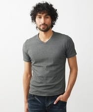 MNKGT11110 MICHEL KLEIN HOMME(ミッシェルクラン オム) 『レッドカップキャンペーン』《日本製》格子柄リンクス半袖カットソー ブラウン