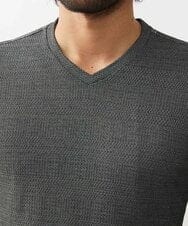 MNKGT11110 MICHEL KLEIN HOMME(ミッシェルクラン オム) 『レッドカップキャンペーン』《日本製》格子柄リンクス半袖カットソー ブラウン
